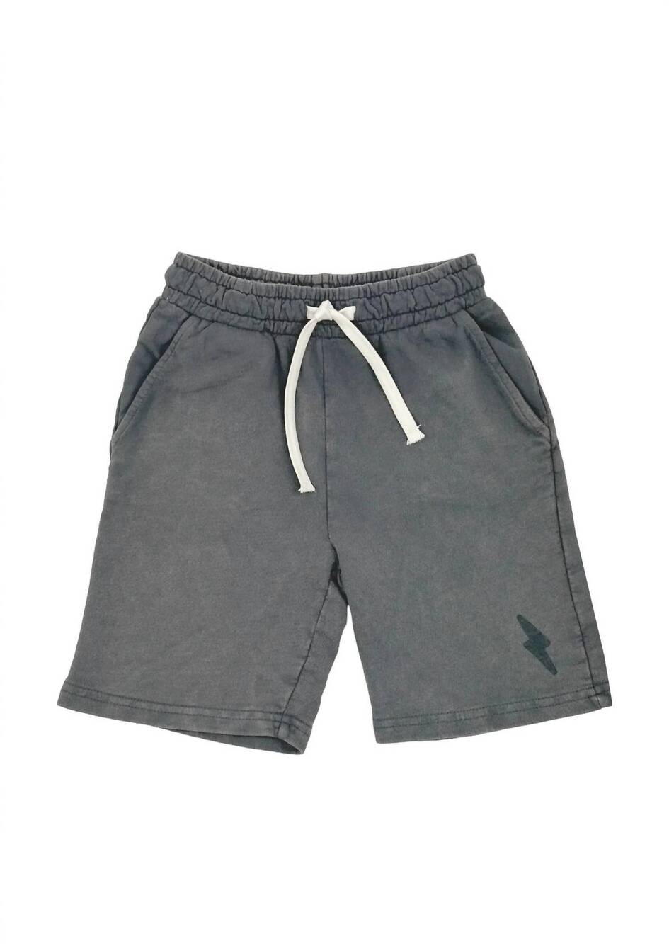 NEW TINY WHALES kids road tripper sweat shorts in black